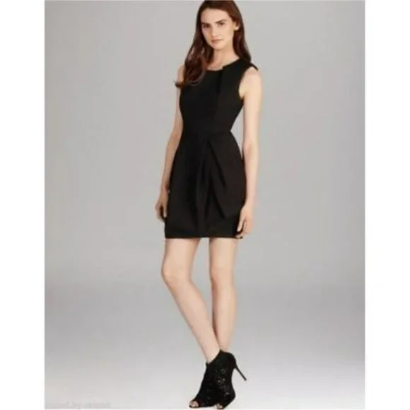 Karen Millen | Dresses | 8 Karen Millen Cocktail Dress Black Pleat Formal  Bubble Hem Structured Party | Poshmark